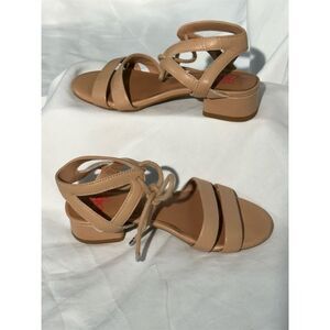 Gianni Bini Girls 13 ' Brown Sandal Heels Lace Up Open Toe Summer Casual